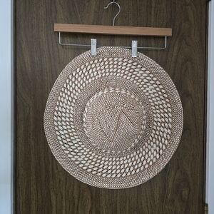 Aerie Tan Foldable Stitched Paper Straw Hat Size OS